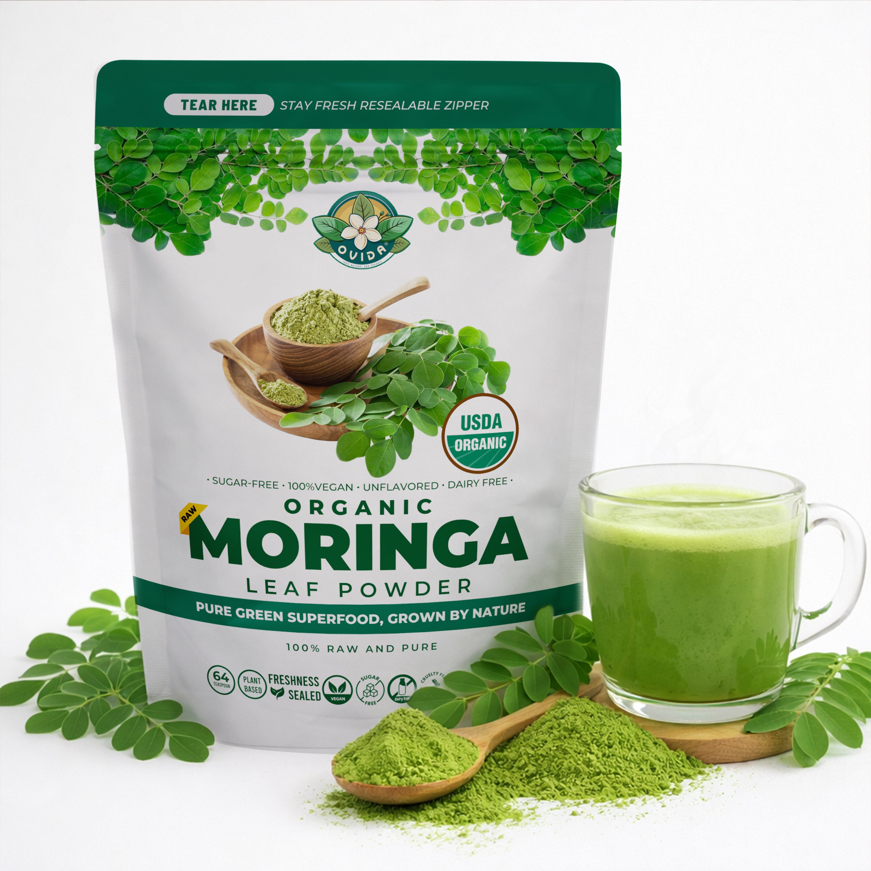 ORGANIC MORINGA LEAF POWDER 4 oz