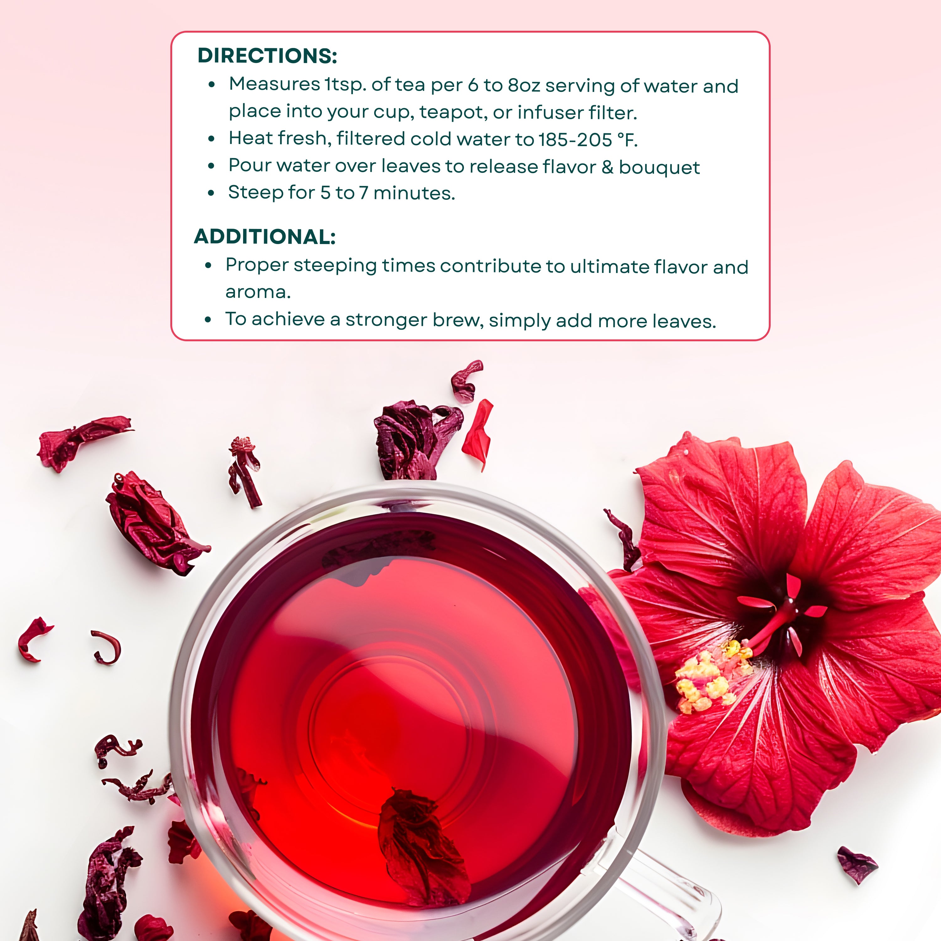 STRAWBERRY HIBISCUS TEA ( Supports Immunity ) 3 OZ