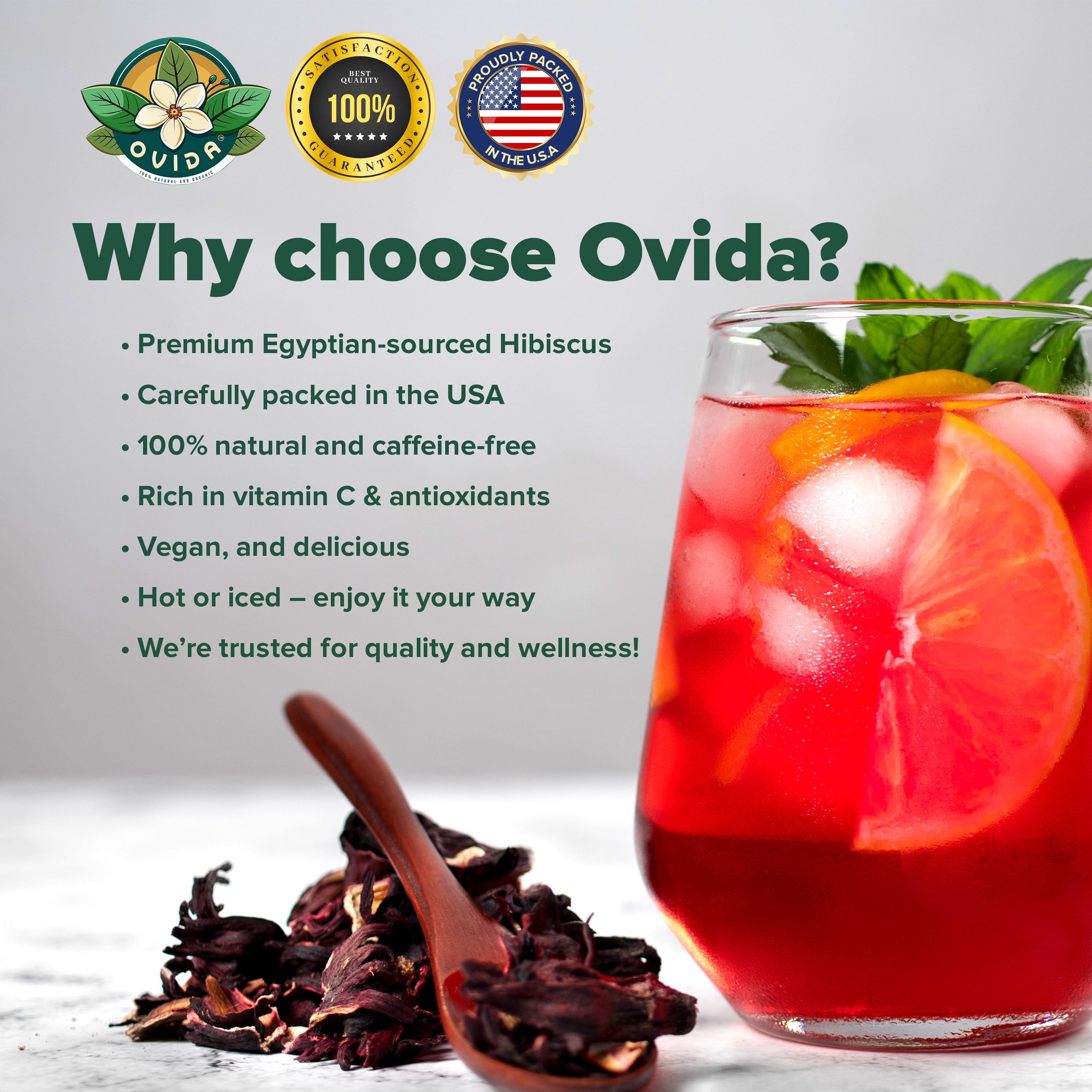 STRAWBERRY HIBISCUS TEA ( Supports Immunity ) 3 OZ