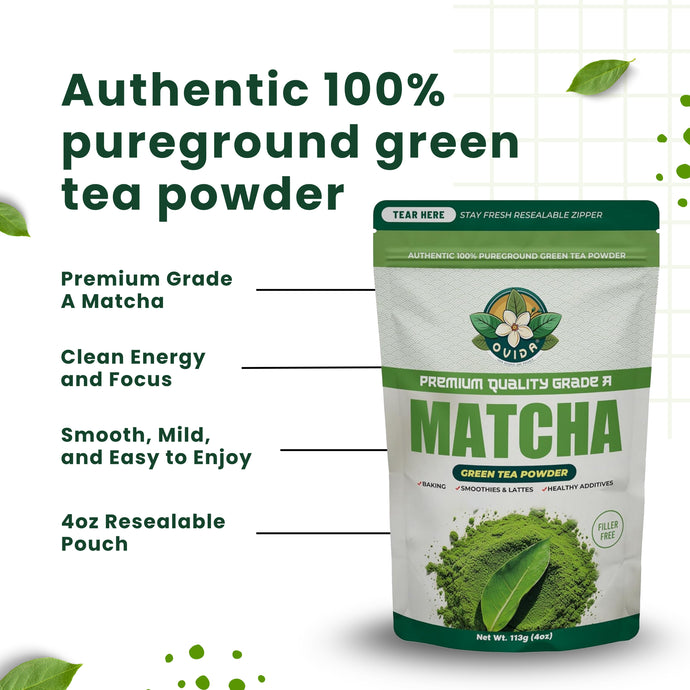 ORGANIC GRADE A MATCHA – CULINARY | 100% PURE GREEN TEA POWDER – Ovida