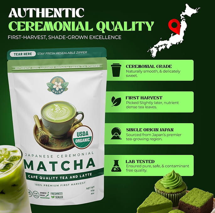 Organic Ceremonial Matcha + Colostrum & Collagen Peptides Bundle | Japanese Matcha Powder & Wellness Support